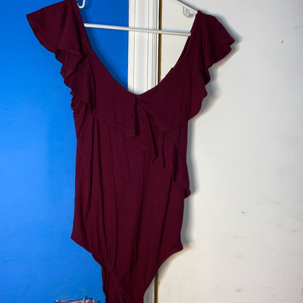 Burgundy bodysuit